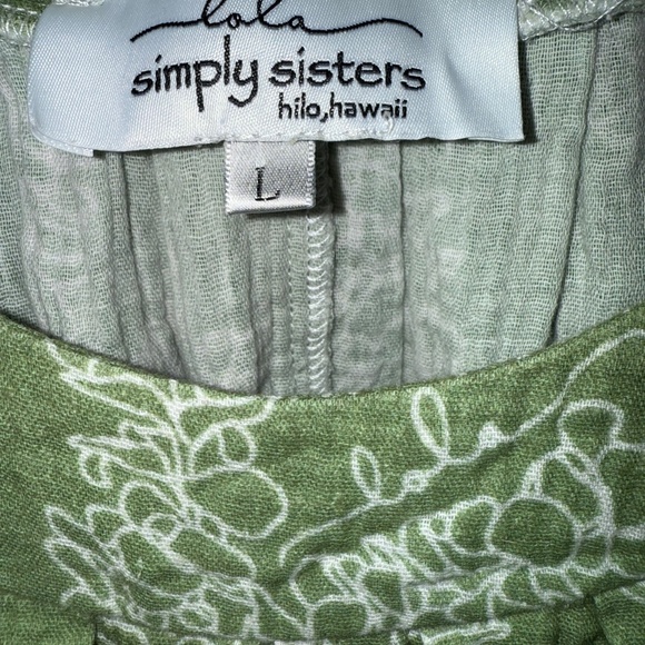 Simply Sisters Lola Hawaii Gauze Lei Print Dress L - Picture 3 of 3